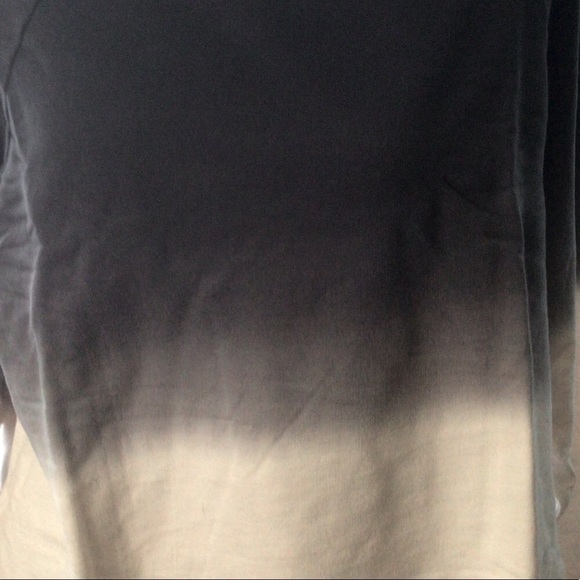 ❌DONATED❌Black French Terry Ombré Dip Dyed Raglan Sleeve Top - Picture 7 of 10